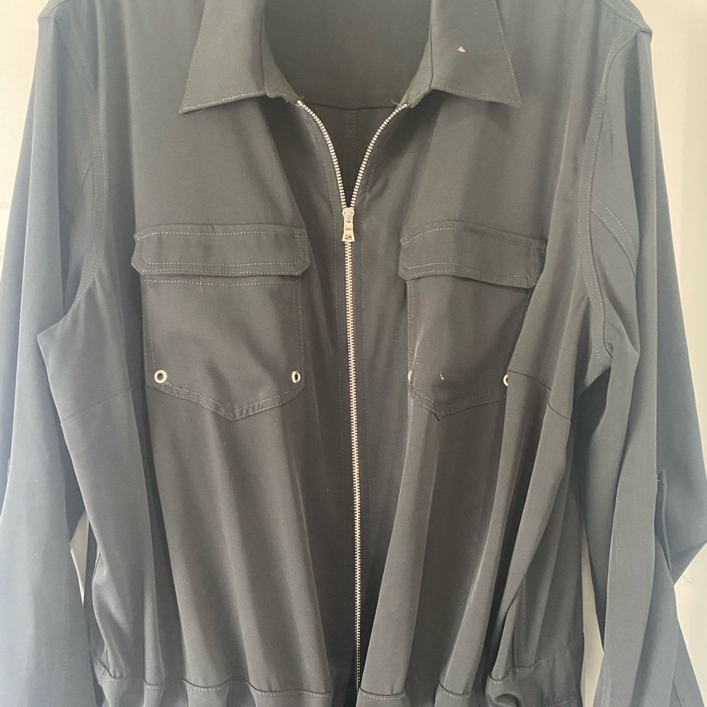 Gabrielle Union Black Long Sleeve Jumpsuit; Size Large - Picture 4 of 12